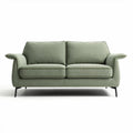 Green upholstered two-seater sofa with metal legs 180 x 80 x 85cm