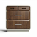 Wooden chest of drawers with three large and two small drawers 50 x 40 x 80cm