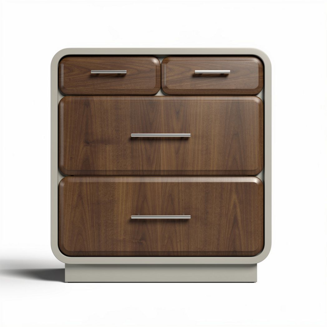 Wooden chest of drawers with three large and two small drawers 50 x 40 x 80cm