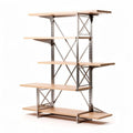 Industrial metal and wood shelving unit for storage and display 150 x 80 x 180cm